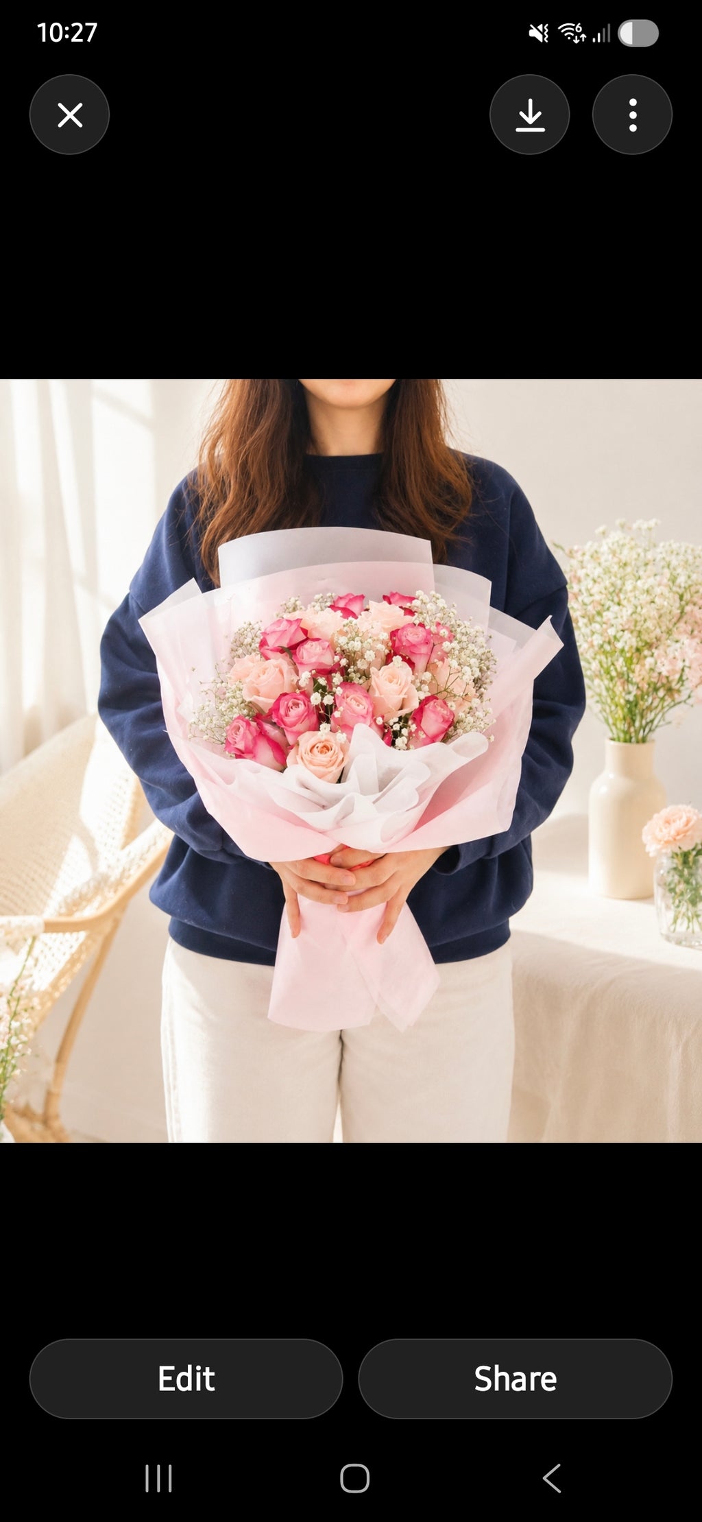 20 pink roses
